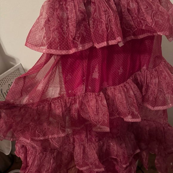 NWT Anthropologie Let Me Be Sleeveless Sheer Tiered Midi Dress Sz S - Picture 15 of 16